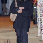Zoe Kravitz in a Black Coat Leaves Taylor Swift’s Birthday Party at The Box in New York 12/13/2023