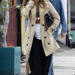 Addison Rae in a Beige Trench Coat Was Seen Out for Lunch at All Time in Los Feliz 01/04/2024