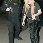 Avril Lavigne in a Black Tee Leaves a Trendy Dinner Date at The Catch Steak in West Hollywood 01/29/2024
