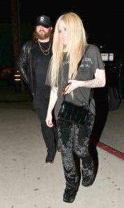 Avril Lavigne in a Black Tee