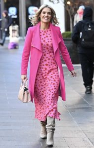 Charlotte Hawkins in a Pink Coat