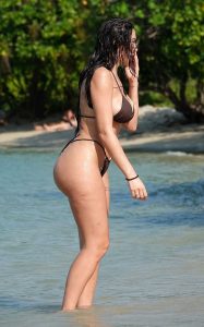 Chloe Ferry in a Brown Bikini