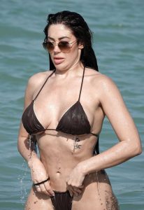 Chloe Ferry in a Brown Bikini