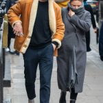 Emily Atack in a Grey Coat Was Seen Out with Dr. Alistair Garner in London 01/17/2024
