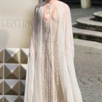 Florence Pugh in a Beige Dress Does a Photoshoot for Valentino in the Streets of Rome 01/27/2024