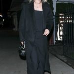 Gigi Hadid in a Black Coat Heads to 2024 Golden Globes Private Dinner After Party in Los Angeles 01/07/2024
