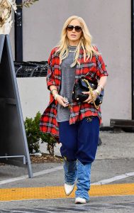 Gwen Stefani in a Plaid Shirt