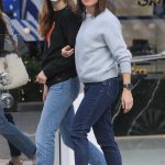 Jennifer Garner in a Baby Blue Sweater Goes Shopping at the Chanel Store with Violet Affleck in Beverly Hills 01/02/2024