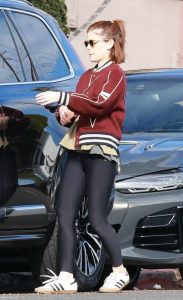 Kate Mara in a Black Leggings