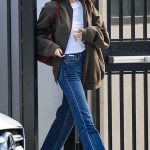 Kendall Jenner in an Olive Jacket Was Seen Out in Los Angeles 01/16/2024