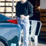 Kristen Stewart in a Black Sweatshirt Was Spotted Meeting Up with a Friend in Los Feliz 01/27/2024