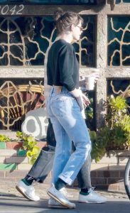 Kristen Stewart in a Black Sweatshirt