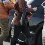 Lady Gaga in a Brown Leather Jacket Was Seen Out with Michael Polansky in Malibu 01/01/2024