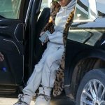 Rihanna in a Leopard Print Fur Coat Embarks on a Flight from Aspen 01/03/2024