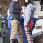 Sarah Silverman in a Grey Hoodie Walks Her Dog with Rory Albanese in Los Feliz 01/02/2024