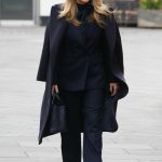 Amanda Holden in a Black Coat Departing Her Heart FM Show at the Global Radio Studios in London 02/27/2024