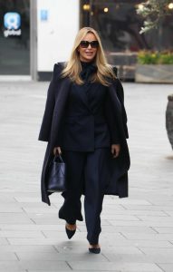 Amanda Holden in a Black Coat