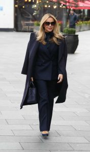 Amanda Holden in a Black Coat