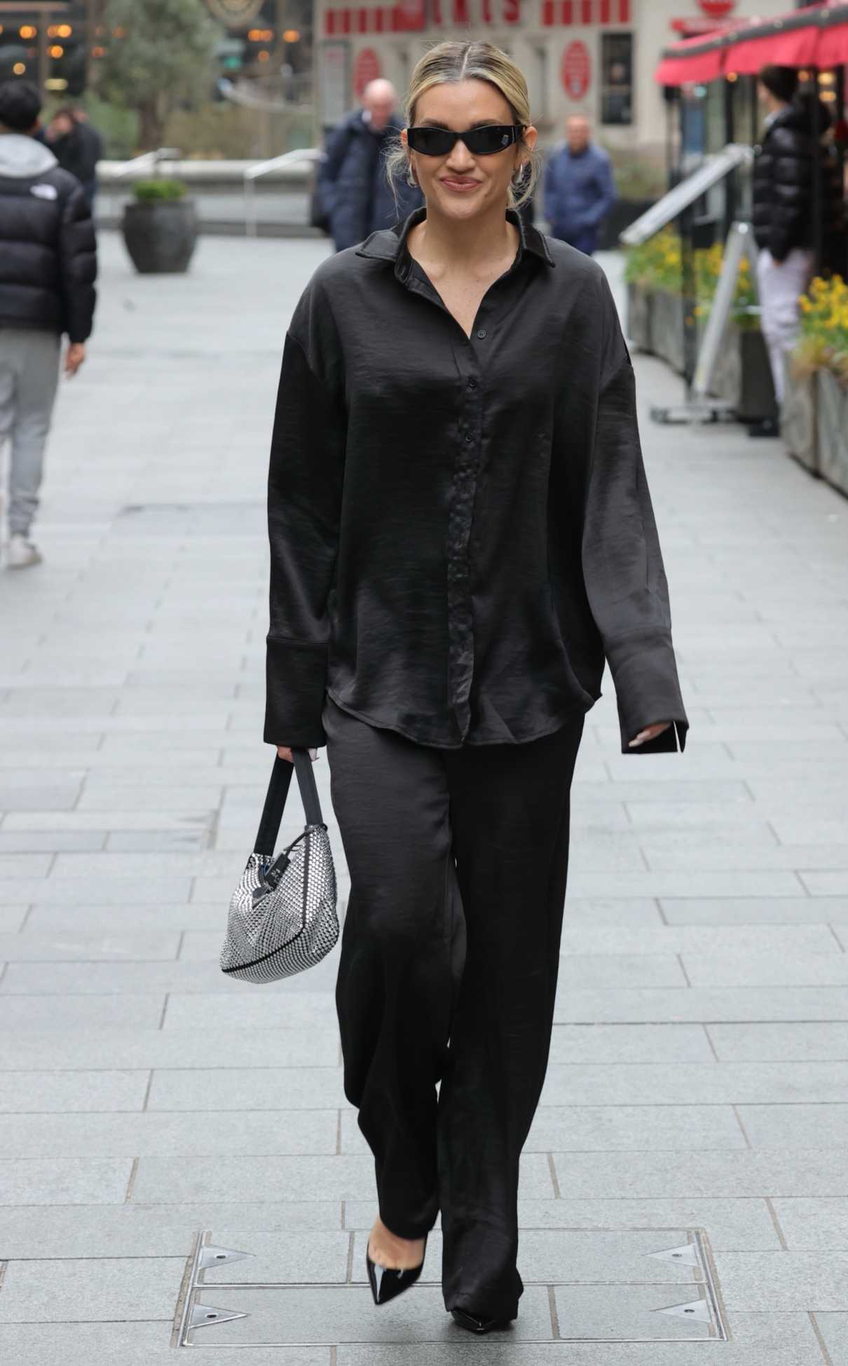 Ashley Roberts in a Black Shirt