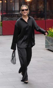 Ashley Roberts in a Black Shirt