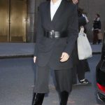 Camila Mendes in a Black Blazer Arrives at NBC Studios in New York City 02/06/2024