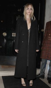 Cara Delevingne in a Black Coat
