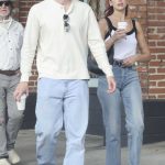 Dua Lipa in a White Top Was Seen Out with Callum Turner in Beverly Hills 01/30/2024