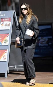 Elizabeth Olsen in a Black Outfit