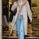 Emma Watson in a Beige Trench Coat Was Seen Out in Milan 02/21/2024