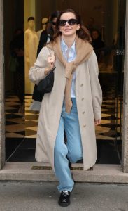 Emma Watson in a Beige Trench Coat