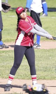 Gina Rodriguez in a Baseball Uniform