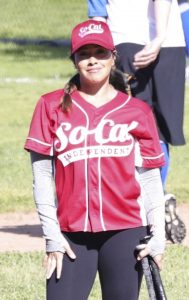 Gina Rodriguez in a Baseball Uniform