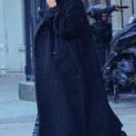 Irina Shayk in a Black Fur Coat Was Seen Out in New York City 02/06/2024