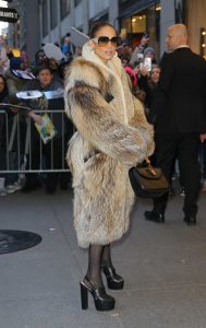 Jennifer Lopez in a Fancy Fur Coat