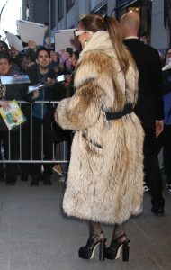 Jennifer Lopez in a Fancy Fur Coat
