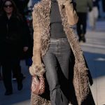 Karlie Kloss in a Brown Sheepskin Coat Was Seen Out in New York 02/07/2024