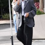 Kelly Rowland in a Grey Blazer Arrives at the Castaway Country Club in Burbank 02/24/2024
