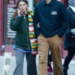 Millie Bobby Brown in a Green Jacket Was Seen Out with Jake Bongiovi in New York City 02/14/2024