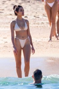 Olivia Culpo in a Beige Bikini