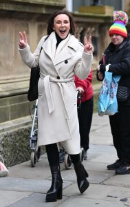 Shirley Ballas in a White Coat