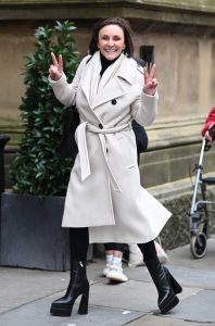 Shirley Ballas in a White Coat