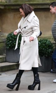 Shirley Ballas in a White Coat