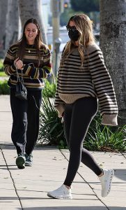 Sofia Richie in a Striped Sweater