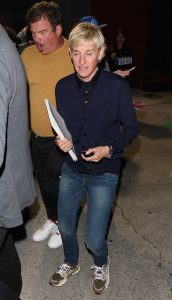 Ellen DeGeneres in a Blue Shirt