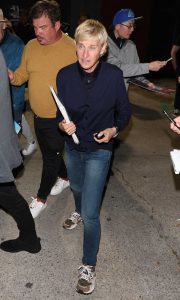 Ellen DeGeneres in a Blue Shirt