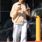 Iris Law in a White Sweatpants Was Seen Out in Bel Air 03/17/2024