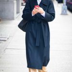 Katie Holmes in a Blue Coat Was Seen Out in New York 03/13/2024