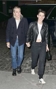 Kristen Stewart in a Black Leather Jacket