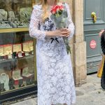 Mckenna Grace in a White Lace Dress Arrives at Her Hotel in Paris 03/19/2024