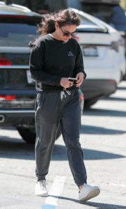 Mila Kunis in a Black Sweatshirt